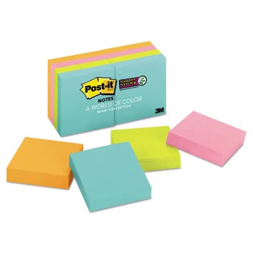 Post-it® Notes Super Sticky Pads in Supernova Neon Colors