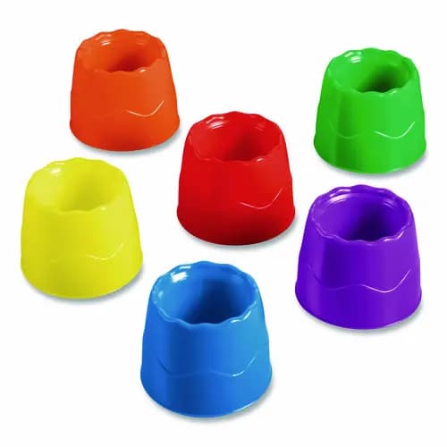 Prang® Stable Water Pot Set, 6 Pack, Assorted Colors, 8 oz Each