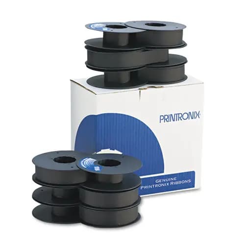 Printronix® 107675007 Text Ribbon, Black, 6/Box