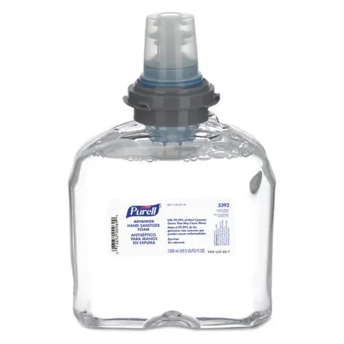 PURELL® Advanced Hand Sanitizer TFX Refill, Foam, 1,200 mL, Unscented