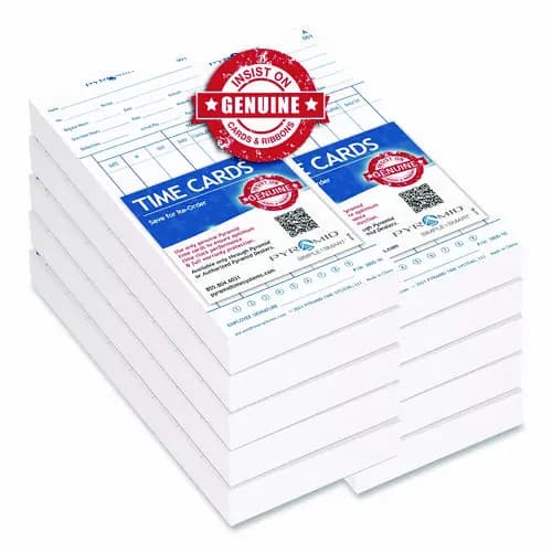Pyramid Technologies Time Cards For 3800 Time Clock, 1,000/Carton