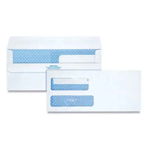 Quality Park™ Double Window Redi-Seal™ Security-Tinted Envelope