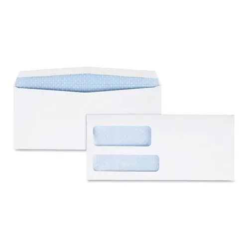 Quality Park™ Double Window Security-Tinted Check Envelope