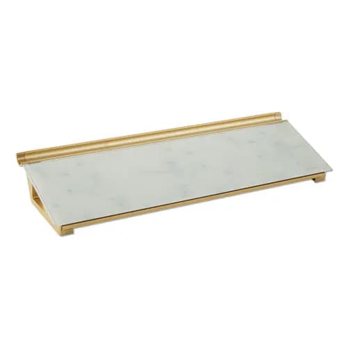 Quartet® Glass Dry Erase Desktop Computer Pad, Marble Surface, 18" x 6"
