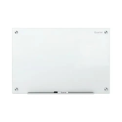 Quartet® Infinity Magnetic Glass Marker Board, 36" x 24", White Surface