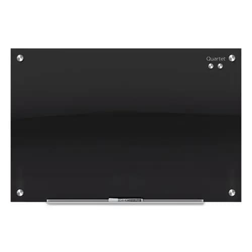 Quartet® Infinity Magnetic Glass Marker Board, 48" x 36", Black Surface