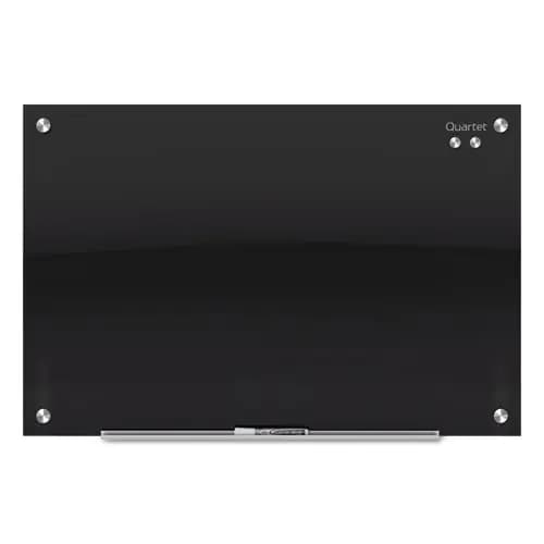 Quartet® Infinity Magnetic Glass Marker Board, 72" x 48", Black Surface