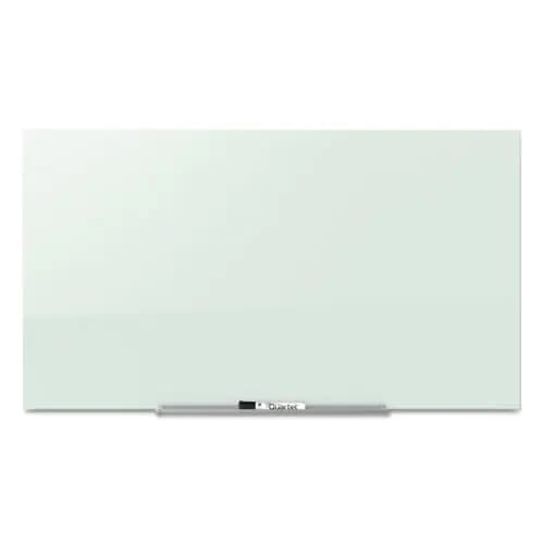 Quartet® InvisaMount Magnetic Glass Marker Board, 39" x 22", White Surface