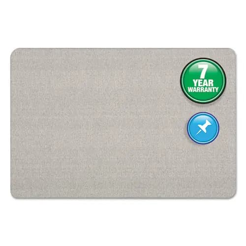 Quartet® Oval Office Fabric Board, Gray Surface, 48" x 36"