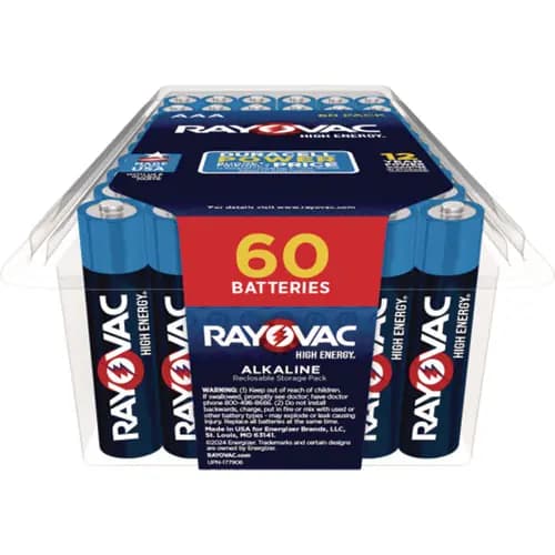 Rayovac® Alkaline AAA Batteries, 60/Pack