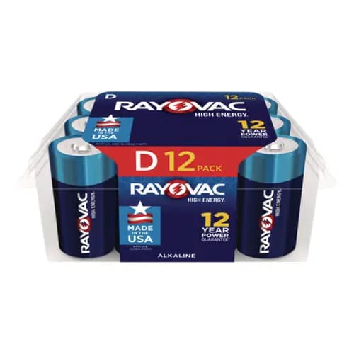Rayovac® Alkaline D Batteries, 12/Pack