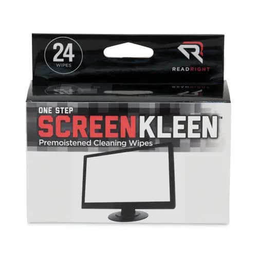 Read Right® OneStep Screen Cleaner, Unscented, 24/Box
