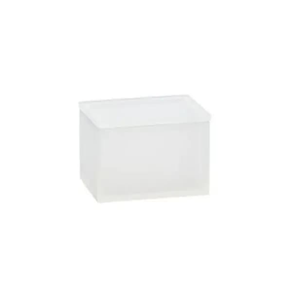Rectangle Covered Lid Jar: GHOST WHITE FROST