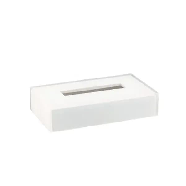 Rectangle Tissue Holder: WHITE GLACIER