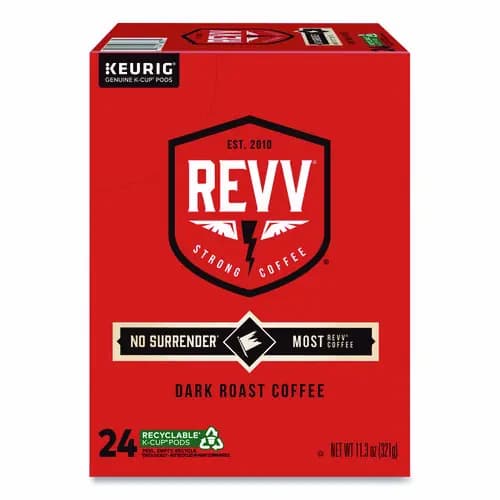 revv® NO SURRENDER K-Cup, Dark Roast Coffee, 24/Box