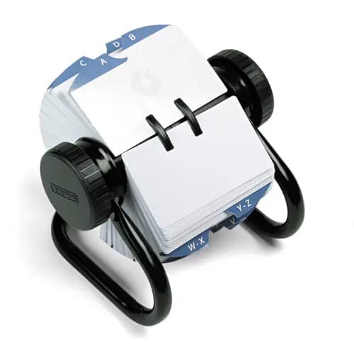 Rolodex™ Open Rotary Card File, Holds 500 Cards, Black