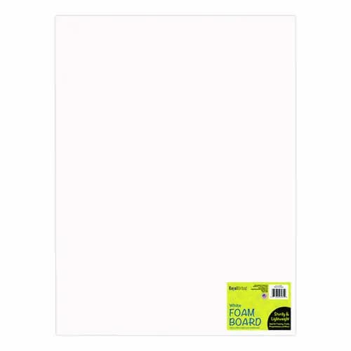 Royal Brites Foam Board, 15" x 20", 3/16" Thick, White, 10/Pack