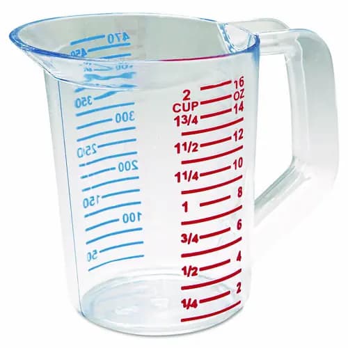 Rubbermaid® Commercial Bouncer Measuring Cup, 16 oz, Plastic, Clear
