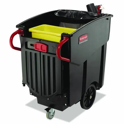 Rubbermaid® Commercial Mega BRUTE Mobile Container, 120 gal, Plastic, Black