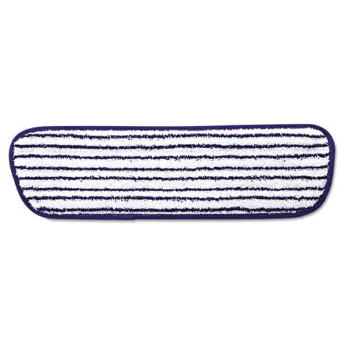 Rubbermaid® Commercial Microfiber Finish Pad, Blue/White, 6/Box