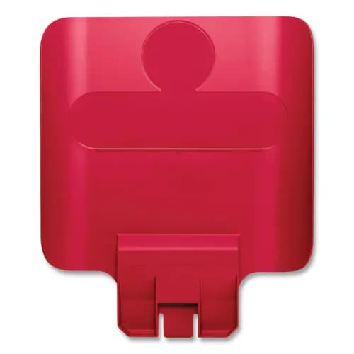 Rubbermaid® Commercial Slim Jim Recycling Station Billboard, Plastic, Red
