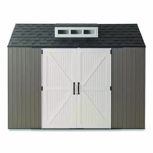 Rubbermaid® Storage Shed, 337 cu ft, Brown
