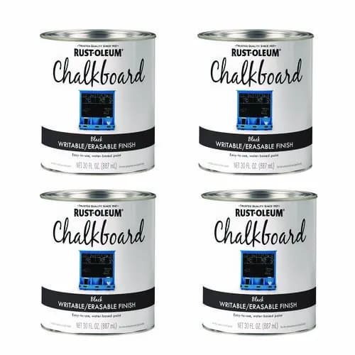 Rust-Oleum® Chalkboard Paint, Matte Black, Quart Can, 4/Carton
