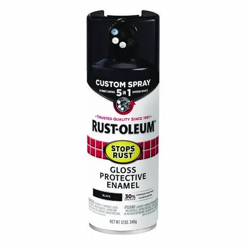 Rust-Oleum® Stops Rust 5-in-1 Spray Paint, Gloss Black, 12 oz Aerosol Can