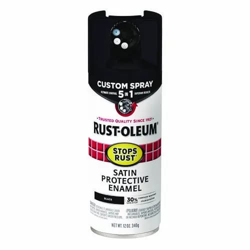 Rust-Oleum® Stops Rust 5-in-1 Spray Paint, Satin Black, 12 oz Aerosol Can