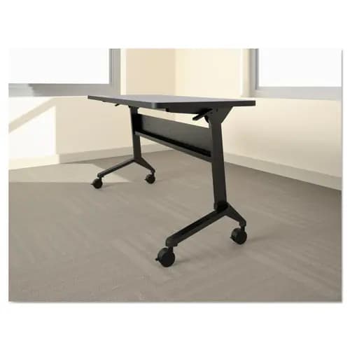 Safco® Flip-n-Go Table Base, Black, 46.88"W x 21.25"D x 27.88"H