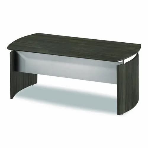 Safco® Medina Series Laminate Curved Desk Top, 72" x 36", Gray Steel