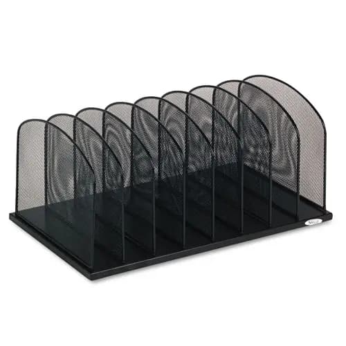 Safco® Onyx Mesh Desk Organizer with Upright Sections