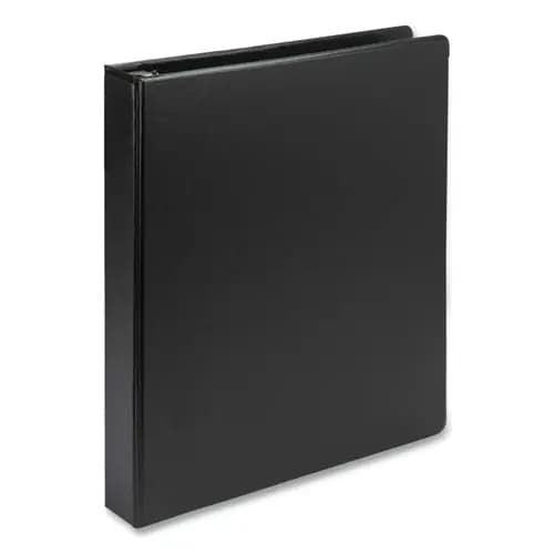 Samsill® Biobased Round Ring Binder, 3 Rings, 1" Capacity, 11 x 8.5, Black