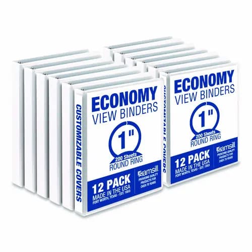 Samsill® Economy Round Ring View Binders