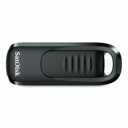 SanDisk® Ultra Slider USB 3.2 Type C Flash Drive, 256 GB, Black