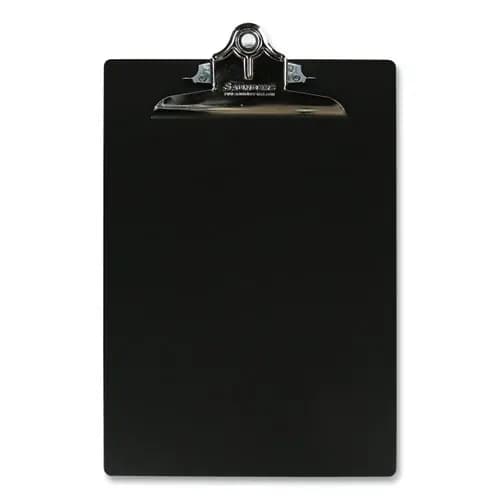 Saunders Aluminum Clipboard, 1" Clip Capacity, Holds 8.5 x 11 Sheets, Black