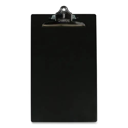 Saunders Aluminum Clipboard, Black, 8.5 x 14, 1" Clip Capacity