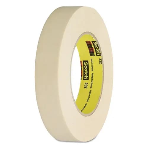 Scotch® High-Performance Masking Tape 232, 24 mm x 55 m, Tan, 3" Core