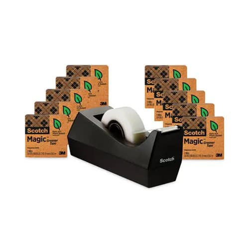 Scotch® Magic Greener Tape, Clear, 0.75" x 75 ft, 10/Pack