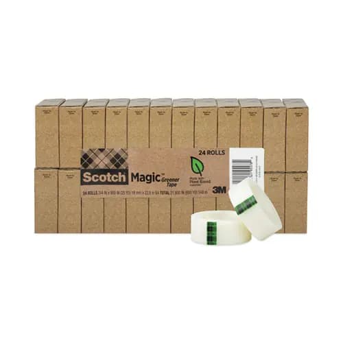 Scotch® Magic Greener Tape, Clear, 0.75" x 75 ft, 24/Pack