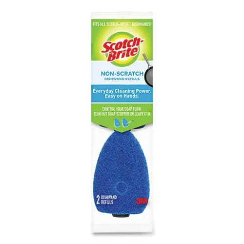 Scotch-Brite® Non-Scratch Dishwand Refills, Blue, 2/Pack