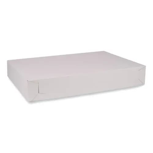 SCT® Bakery Boxes, White, 26 x 18.5 x 4, Paper, 50/Carton