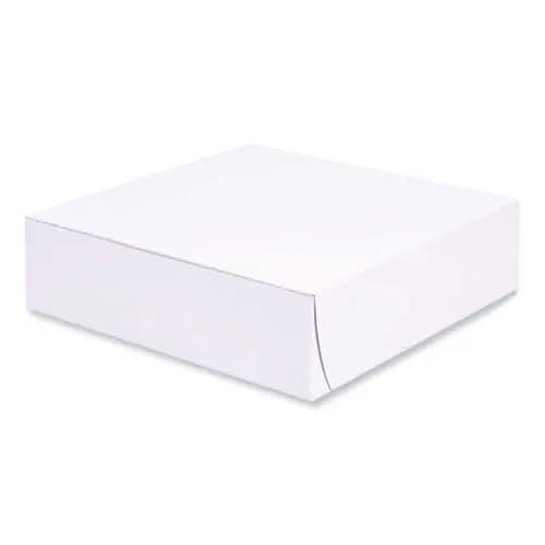 SCT® Bakery Boxes, Standard, 9 x 9 x 2.5, White, Paper, 250/Carton