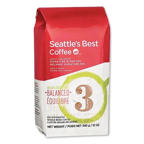 Seattle's Best™ Level 3 Whole Bean Coffee, Decaffeinated, 12 oz Bag