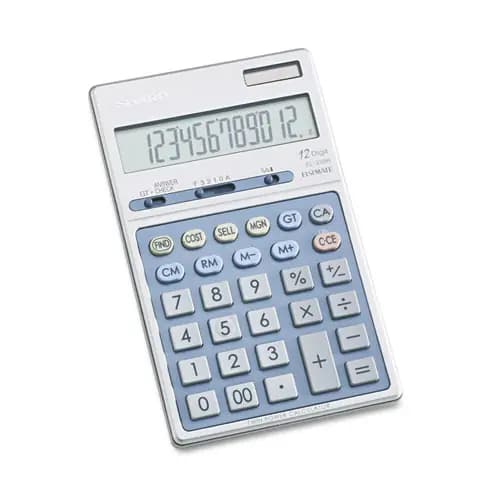 Sharp® EL339HB Executive Portable Desktop/Handheld Calculator, 12-Digit LCD