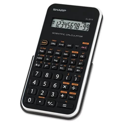 Sharp® EL-501XBWH Scientific Calculator, 10-Digit LCD