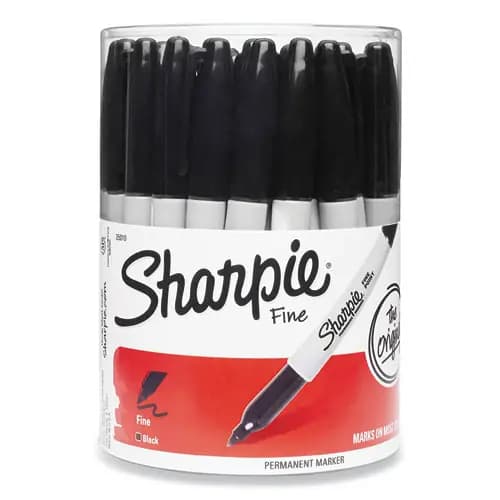 Sharpie® Fine Tip Permanent Marker, Black, 36/Pack