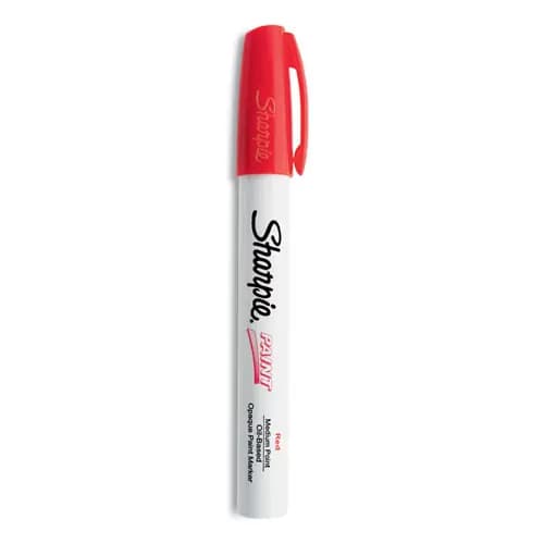 Sharpie® Permanent Paint Marker, Medium Bullet Tip, Red