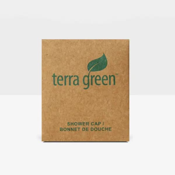 Shower Cap – Terra Green, Recycled Box, Case of 250