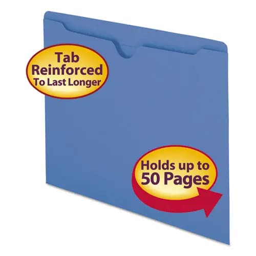 Smead Colored File Jackets with Reinforced Double-Ply Tab